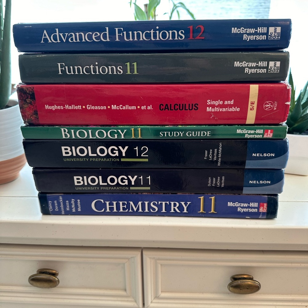 McGraw-Hill Ryerson and Nelson textbooks in excellent condition